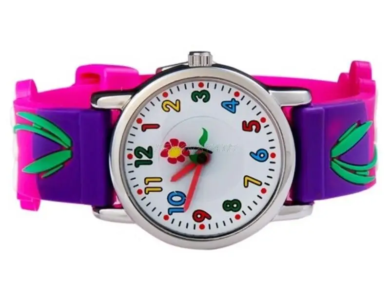WILLIS Роскошные брендовые Детские часы кварцевые часы аналог 3D Цветы резиновые часы детские спортивные водонепроницаемые часы PENGNATATE