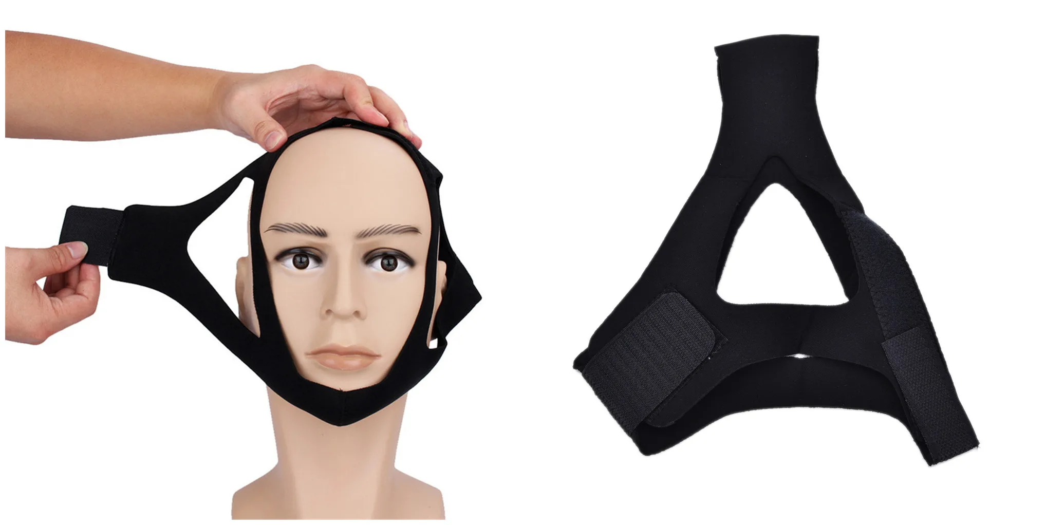 

2019 New Black Color Anti Snore Chin Strap Care Sleep Stop Snoring Belt For Men Women Chin Jaw Supporter Apnea Belt