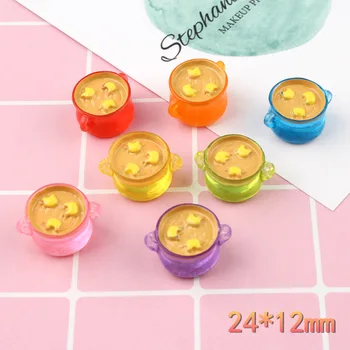 

6PCS Simulation Soup Pot Filler For Clear/Fluffy Mud Popular Toys Kids Lizun Slime DIY Kit Accessories Children Modeling Clay