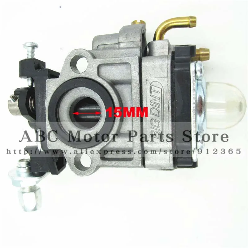 

15mm Carb Carburetor & Primer Bulb & Gaskets For 23cc 26cc 33cc Bladez Goped Scooter Mini Dirt Pocket Bike ATV Go Kart 44-5