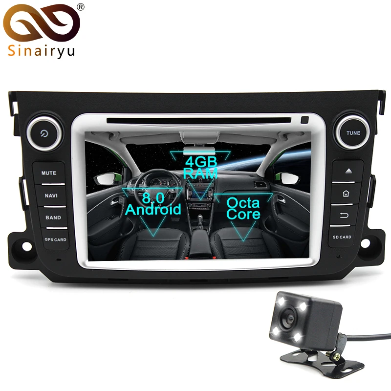 Sinairyu Android 8 0 Octa Core Car DVD Player for Mercedes Benz Smart Fortwo GPS Navigation