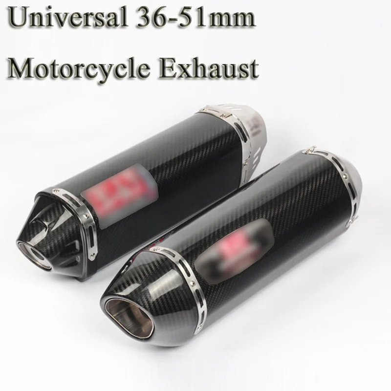 

51MM Universal Motorcycle Exhaust Pipe Modified Motor Yo Heat Shield Cover Carbon Muffler Sticker For ZX-10R Z750 CBR500 R6 R25