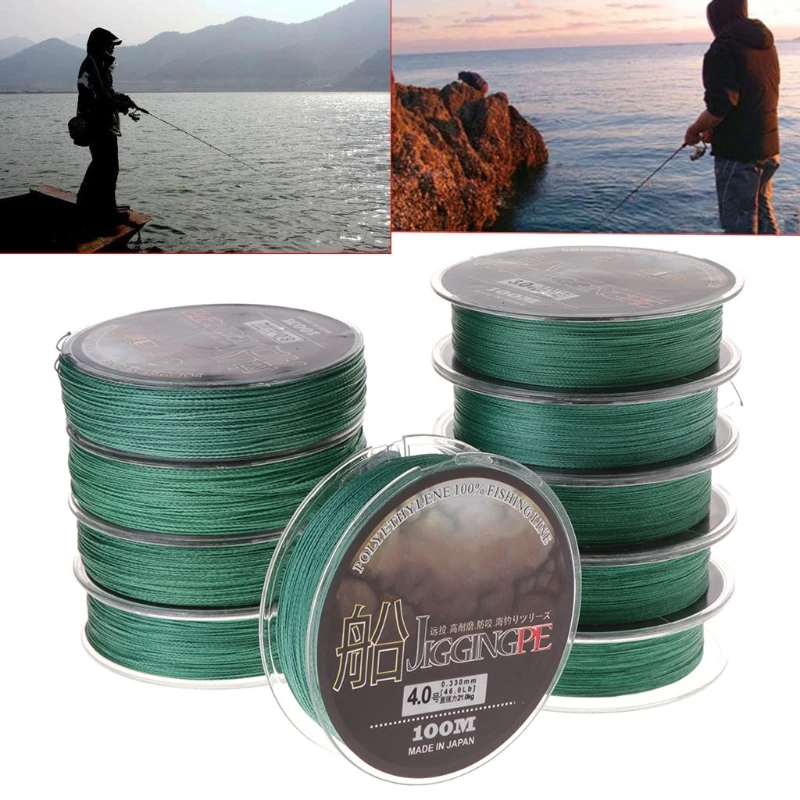 

Fishing Line Mianline 100m 4 Strands PE Braided Wire Weaving Super Strong Force