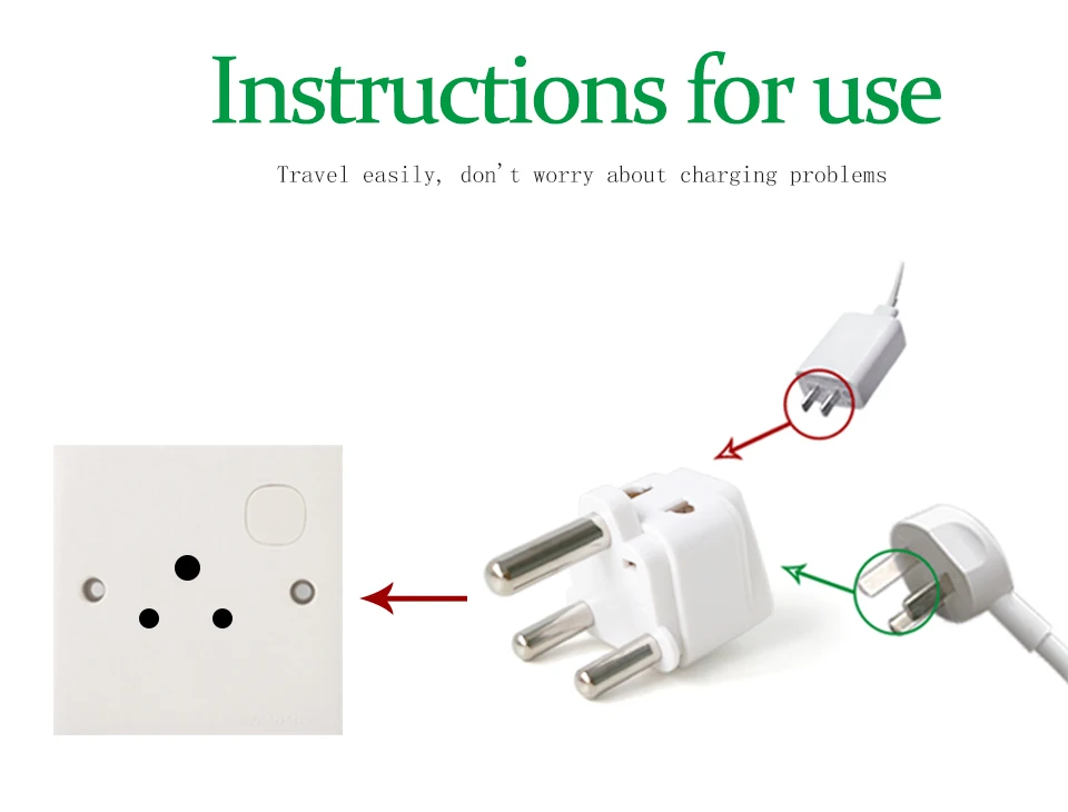 Large South African Conversion Plug Electrical Socket Plugs Two In One Adapter 250V 10A Travel in India Chad Nepal Sri Lanka (7)