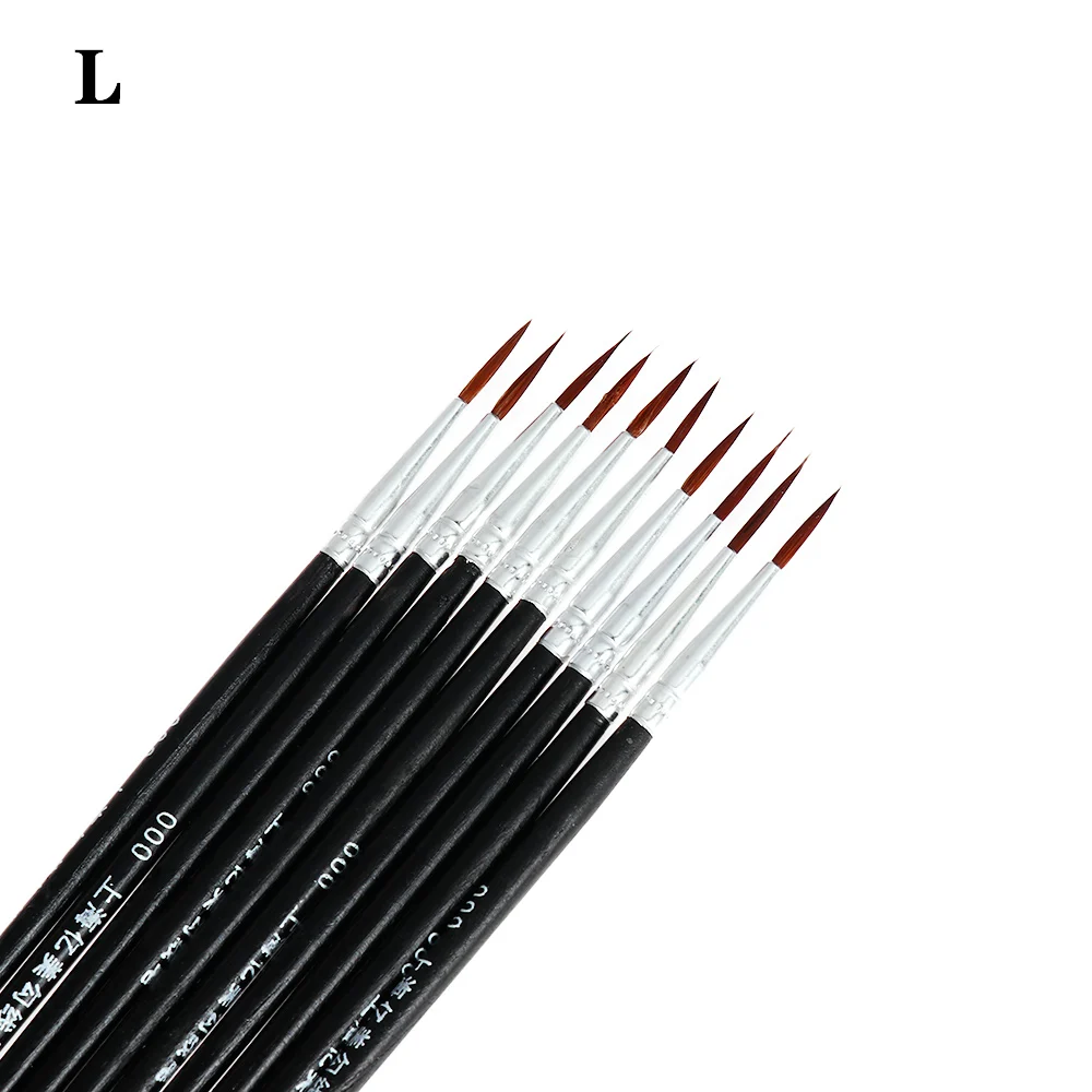 10 шт./компл. черный тонкой ручной Краски ed тонкая ручка нейлоновая ...