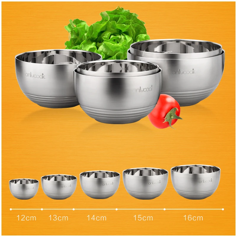 ONLYCOOK чаша из нержавеющей стали двойная Изолированная емкость с защитой от