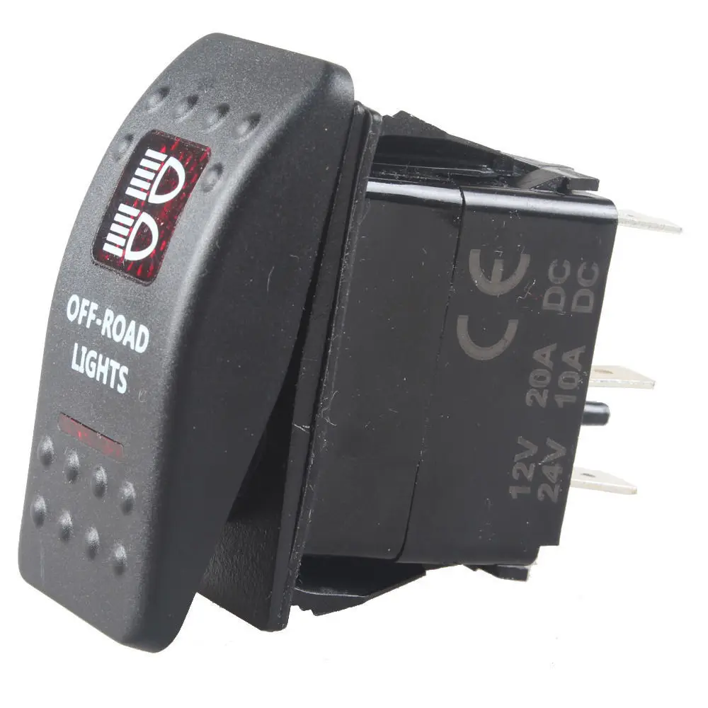 EE support 12V Red LED Off Road Light Auto Car Accessories Waterproof