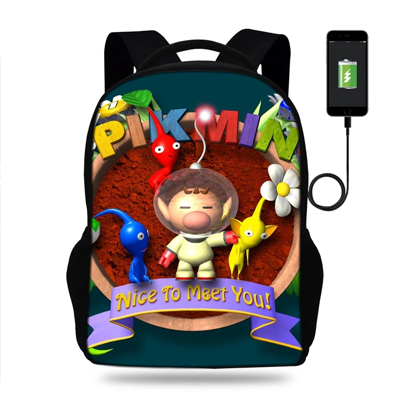 

Oxford Backpack Cartoon Pikmin Girls High School Backpacks Schoolbag For Teenagers Student Book Bag Boys Satchel School Bags