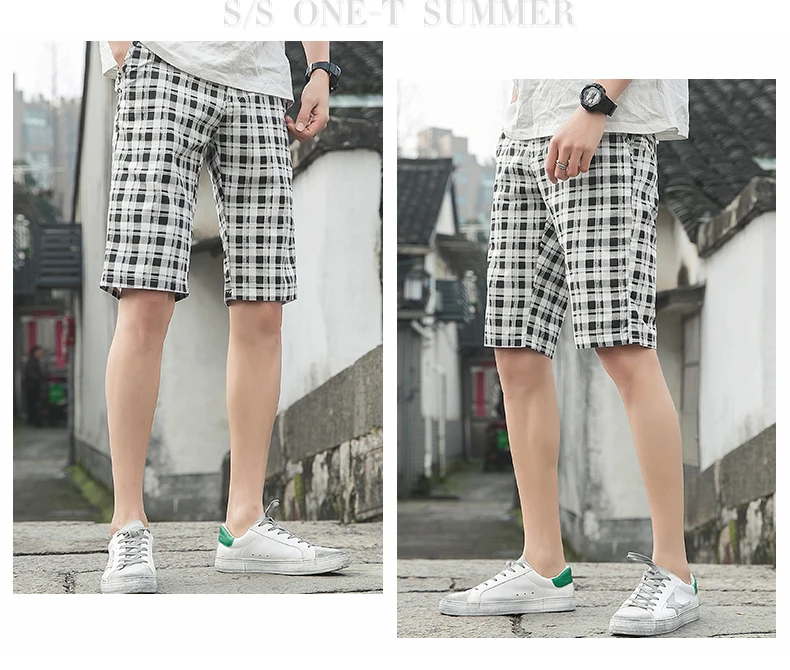 Летние грузовые шорты для мужчин slim fit мужские мешковатые шорты бренд уличная 29-40 плед плюс размер мужские короткие шорты