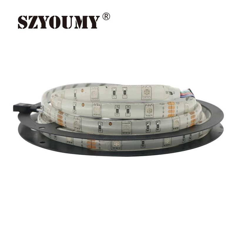 #cheap SZYOUMY Led Strip Light SMD 5050 30led M Waterproof DC12V Flexible Ribbon White RGB Changeable Outdoor Christmas Decoration
