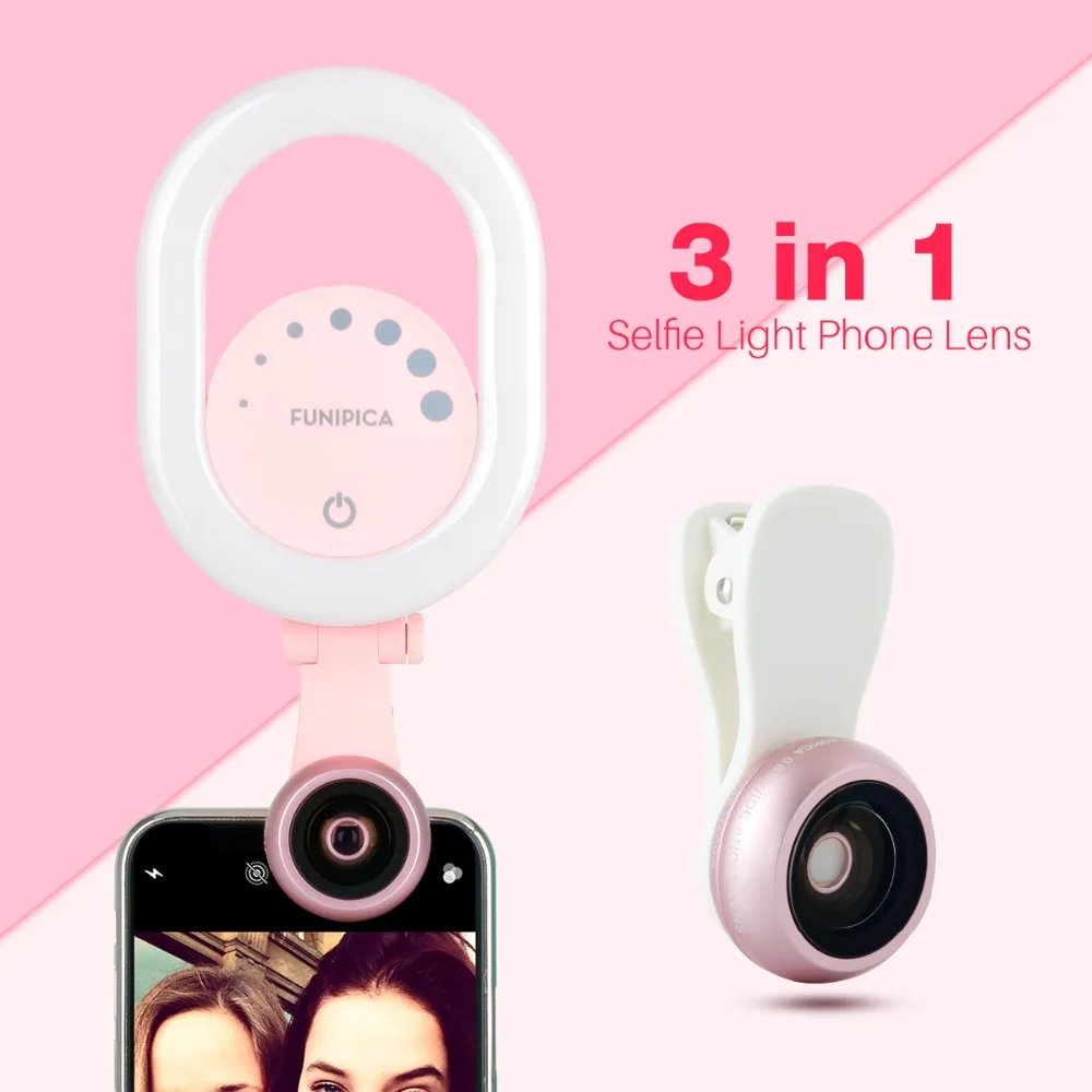 Selfie Ring Light Celular Photography USB Rechargeable Wide Angle Lens for iPhone 8 Smartphone Youtube Live Streaming Selfie Ring Light Celular Photography USB Rechargeable Wide Angle Lens for iPhone 8 Smartphone Youtube Live Streaming