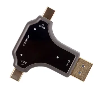 

10pcs/lot 3in1 USB-C & Displayport & Mini DP to HDMI Female Adapter Type C 4K 2K for MacBook Laptop PC
