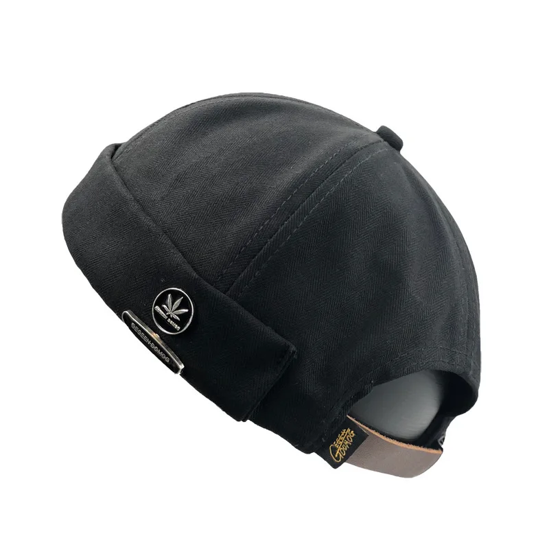 Должна ли шляпа моряка популярного бренда Rogue Yuppie Cool No Eaves Miki Hat Di Zhu Mao - Цвет: Black