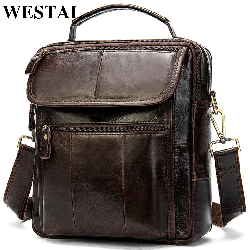 WESTAL Men's Genuine Leather Bag Crossbody Bags for Men Messenger Bag Men Leather Men's Shoulder Bags Male Handbags 8870 WESTAL Men's Genuine Leather Bag Crossbody Bags for Men Messenger Bag Men Leather Men's Shoulder Bags Male Handbags 8870