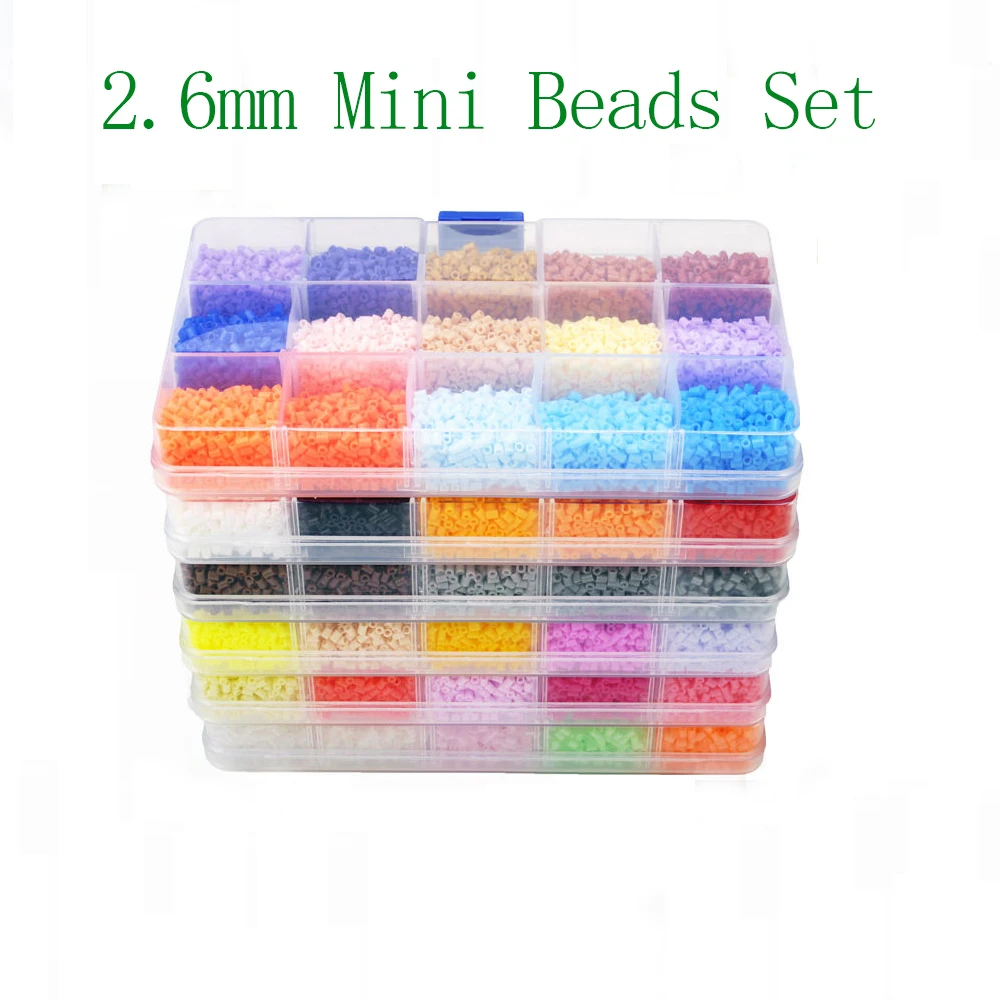 

EVA 2.6mm Mini Hama /Fuse /Perler Beads Set DIY Handmade Material Educational Student Starting Set Pegboard Accessory