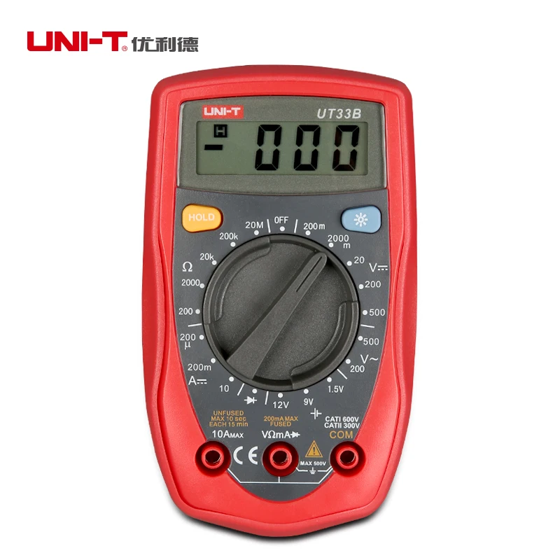 

Digital LCD Palm-Size Digital Multimeters Voltmeter Ammeter Ohm Test Meter UNI-T UT33B