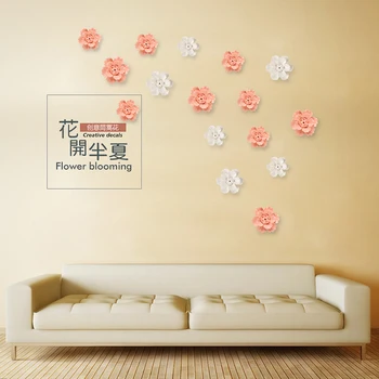 

Summer flowers decorative wall flower dishe porcelain decorative plate vintage home decor handicraft crafts room decoration