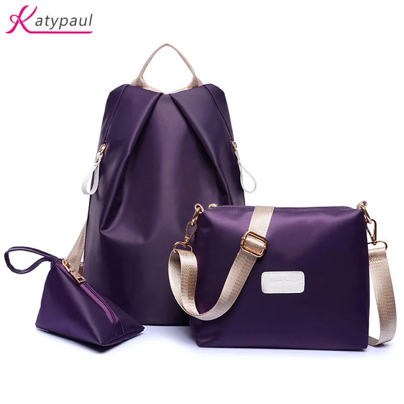 

2017 Fashion New Famous Designers Brand Backpack For Girl Bag Women Backpack Mochilas Mujer Oxford Backpack Purple Shoulder Bag