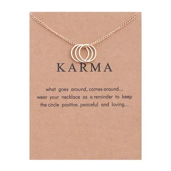 

Vintage Three Circle Necklaces Pendant Women Jewelry For Women Friend Gift