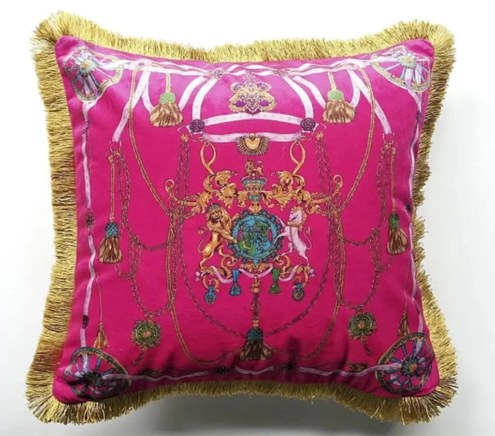 

High-end Quality Cushion Cover Velvet Pillow Case Sofa Decorative Cojines Waist Throw