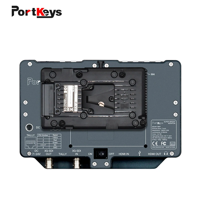 7 дюймовый супер яркий полевой монитор PortKeys BM7 2000nit HDMI/3G SDI Full HD с 3D LUT и HDR