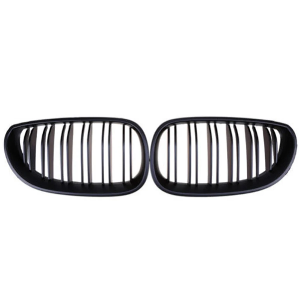 

New 2pcs Matte Black Car Grilles Double Bar For E60 E61 GZ.A E60 YS