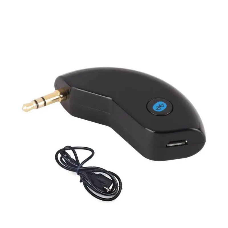 ForBluetooth адаптер версии 4,2 3,5 мм до Беспроводной bluetooth-колонка аудио приемник бар микрофон автомобиля громкой связи D33 - Цвет: Черный