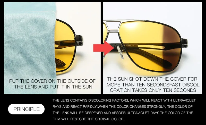 RoShari вождения фотохромные поляризационные солнцезащитные очки для мужчин алюминий магния обесцвечивание солнцезащитные очки для мужчин lentes de sol hombre