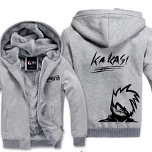 Наруто Какаши зимние толстовки Толстовка мужские повседневные мужские куртки с капюшоном плащ шаль мужская одежда теплая Хатаке Какаши