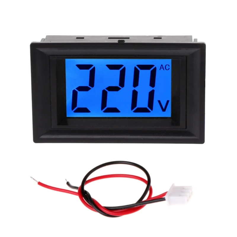 Digital AC Voltmeter Voltage Meter 80 500V Volt Tester Power Monitor