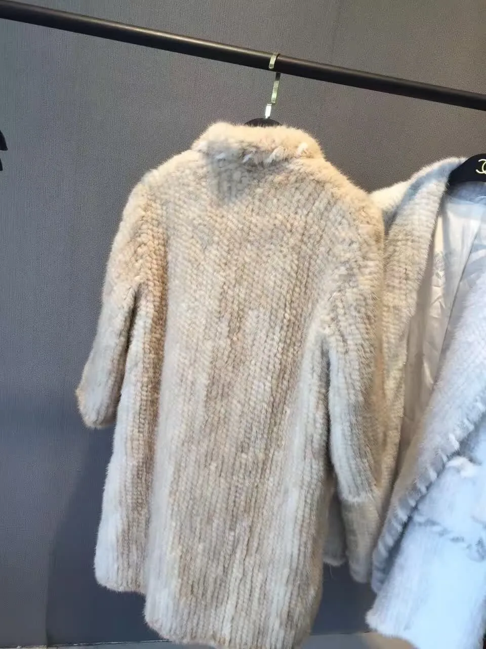 Модный дизайн, Женское пальто из натурального меха, зимняя вязаная норковая шуба, кардиган, женский меховой Длинный жилет из натуральной
