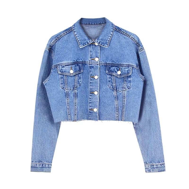 

2019 Plus Size Short Denim Jacket Women Boyfriend Jean Coat Streetwear Harajuku Vintage Autumn Spring Basic Outerwear