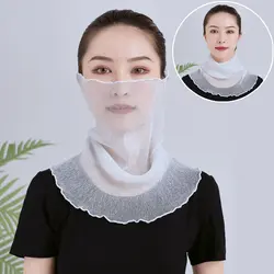2019 новый мульти-функциональный нагрудник женский головки, защита от солнца, тонкая, маленький шелковый платок Поддельный Воротник