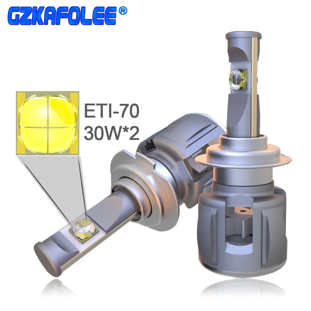 

Gzkafolee h4 led lamp h7 9005 9006 hb3 D1S D2S D3S D4S D2C D1C D1R D2R D3R hb4 h11 led lamps auto 12V mini 6000LM 60W 6000K 12V