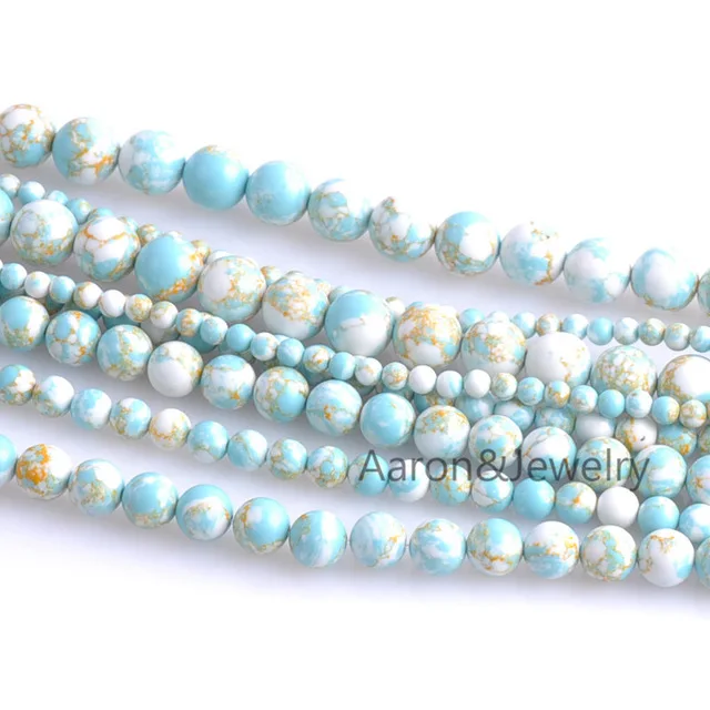 

4/6/8/10/mm Round Cracked Crystal Natural Stone Loose Beads For Jewelry Diy making TRS0093