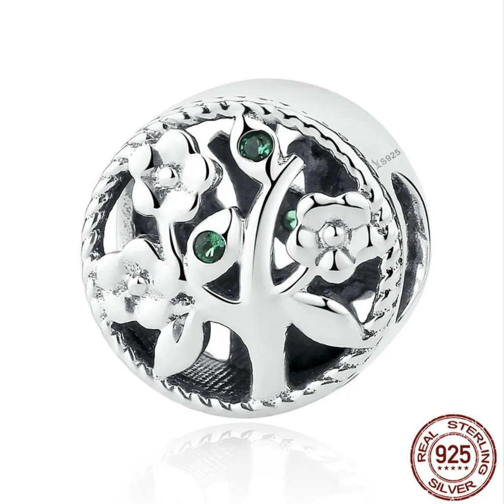 

Authentic 925 Sterling Silver Beads Fit Original Pandora Bracelet Tree of Life Charms Beads for Jewelry Making Women Silver Gift