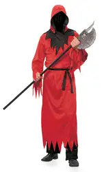 Halloween вечерние Y человек костюм красного чертика Mediev зла Devilish Haunting веселые, страшные длинный халат косплэй нарядное платье