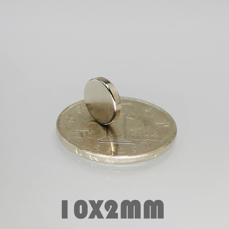50/100/200 шт 10x2 мм супер мощный тонкая пластина из Неодимового Магнита постоянная N35