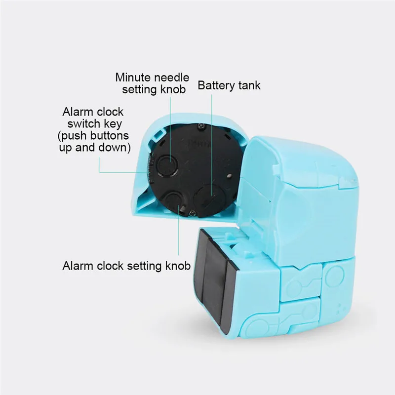 Обучающие часы детские мини-часы в виде собаки игрушки милые деформационные будильник Робот Игрушки для детей Детские игрушки для выгула собак детские игрушки