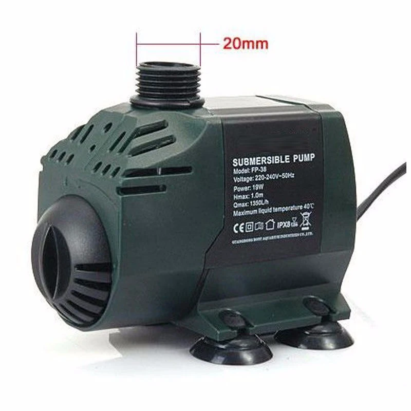 19W 1350L Multifunction Submersible Pump for Aquarium Fish Tankin