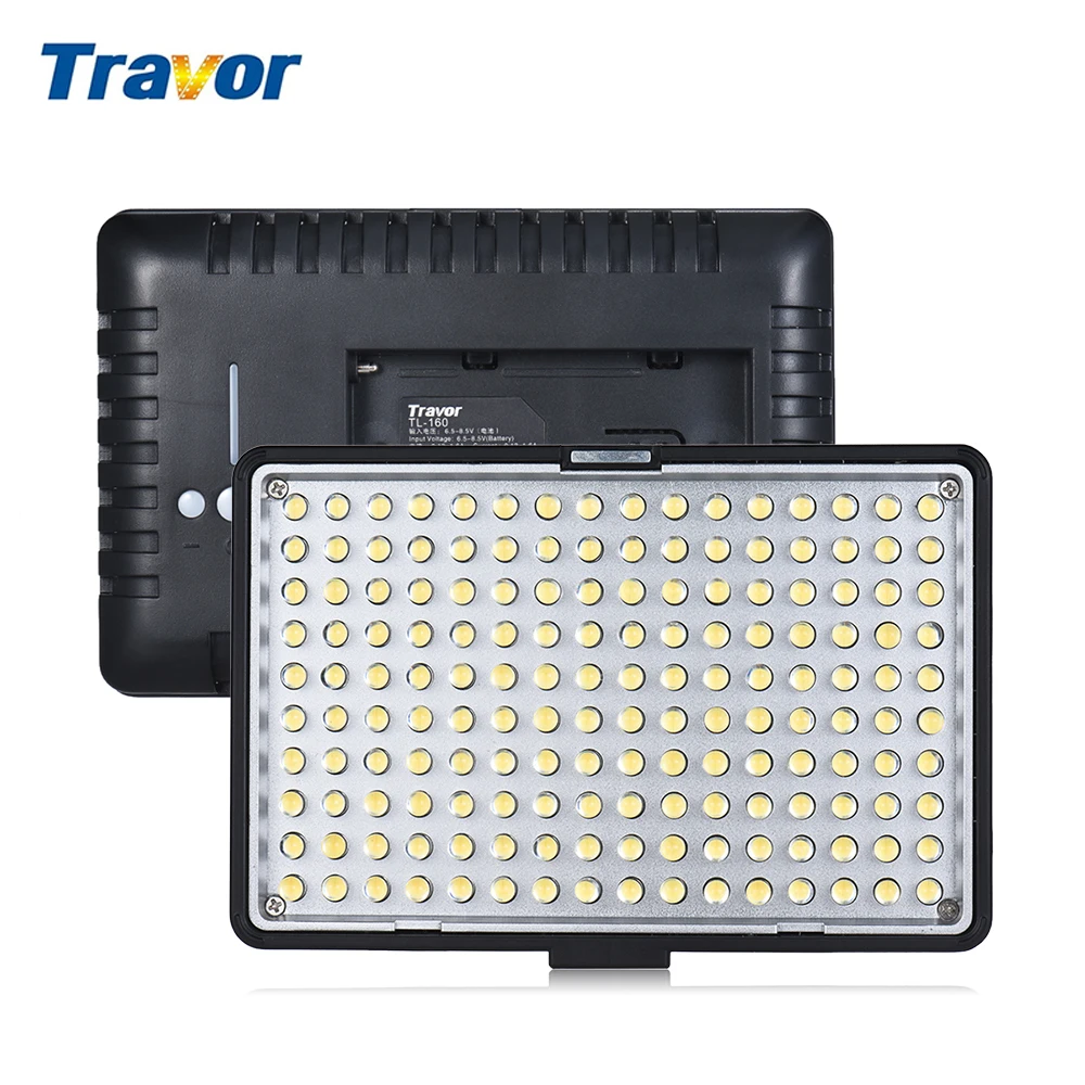 Travor TL-160 фотография заполняющий свет затемнения светодиодный видео свет 950 люмен CRI 85+ w/2 цвета фильтры для Canon Nikon sony DSLR