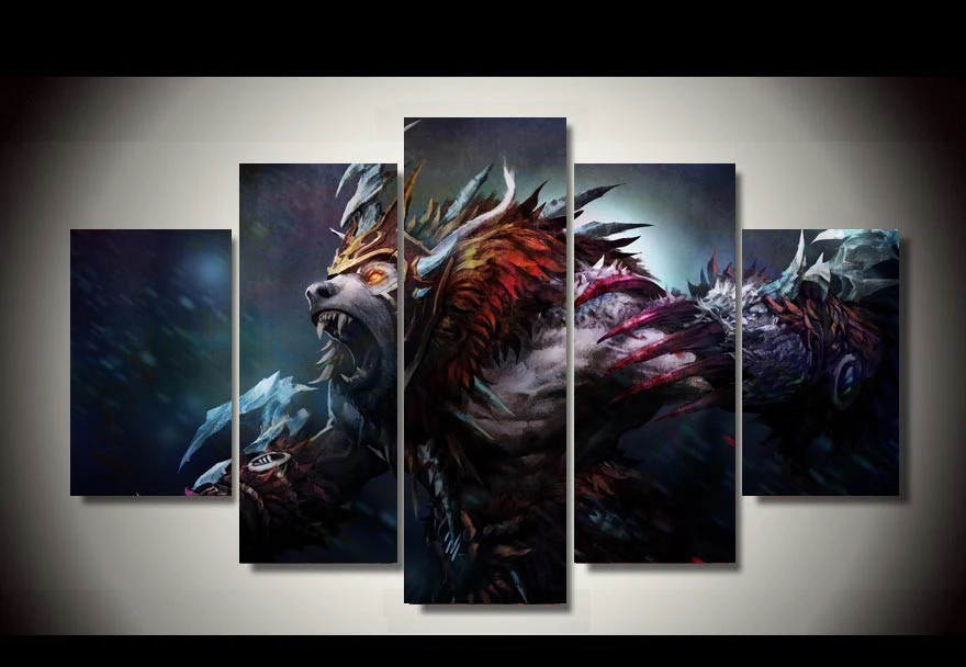  Unframed Printed ursa dota Poster 5 piece wall art children's room decor oil painting poster canvas