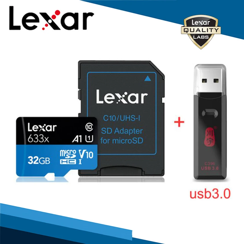 Lexar 633x TF карта класс 10 256 ГБ Micro SD кард-ридер 64 Гб карты памяти 128 Гб Адаптер для хранения 256 ГБ USB ридеры 32 Гб бренд