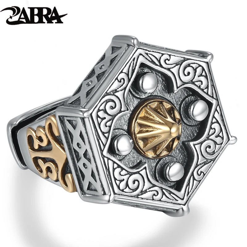 Skills old silversmith 100% Серебро 925 пробы старое кольцо с мужской личностью Буддой