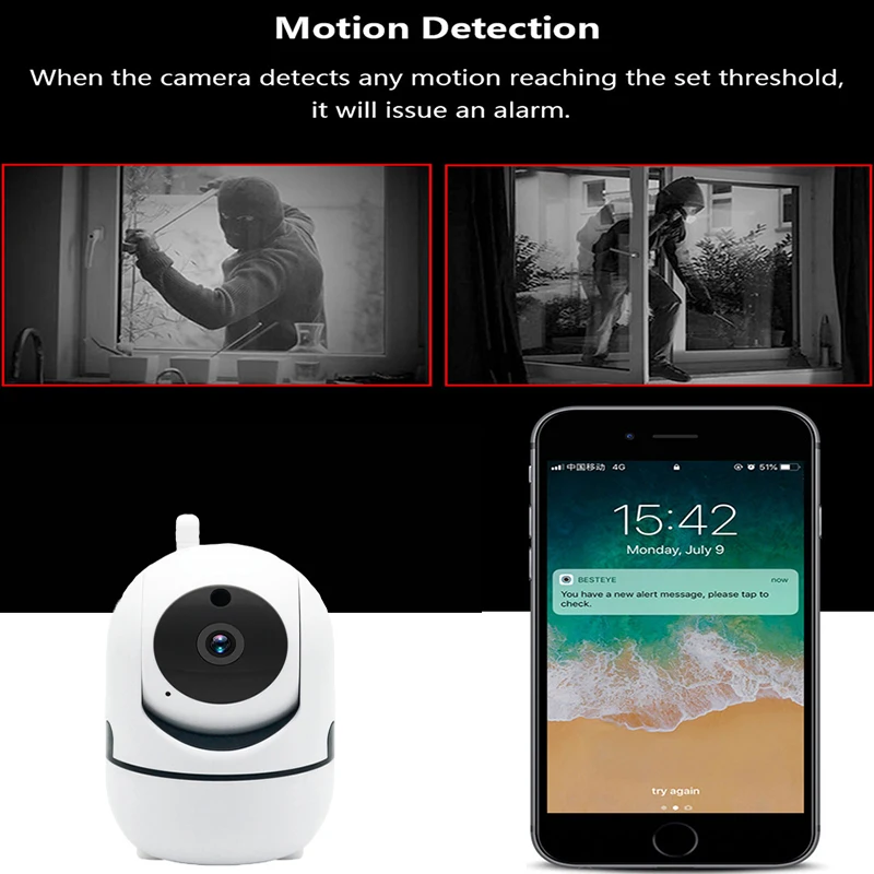 HD 1080P Облако IP камера WiFi беспроводной ночного видения автоматическое