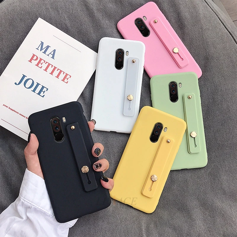 Чехлы для xiaomi pocophone f1 наручный ремешок силиконовый чехол телефона poco держатель poko
