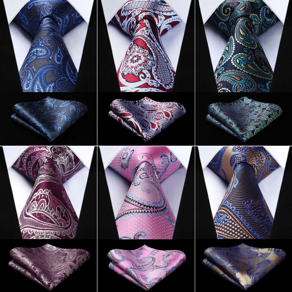 Для мужчин галстук карман классический магический куб вечерние свадебные Модные клетчатые Пейсли 3,4 "Шелковый плетеный Бизнес шейный