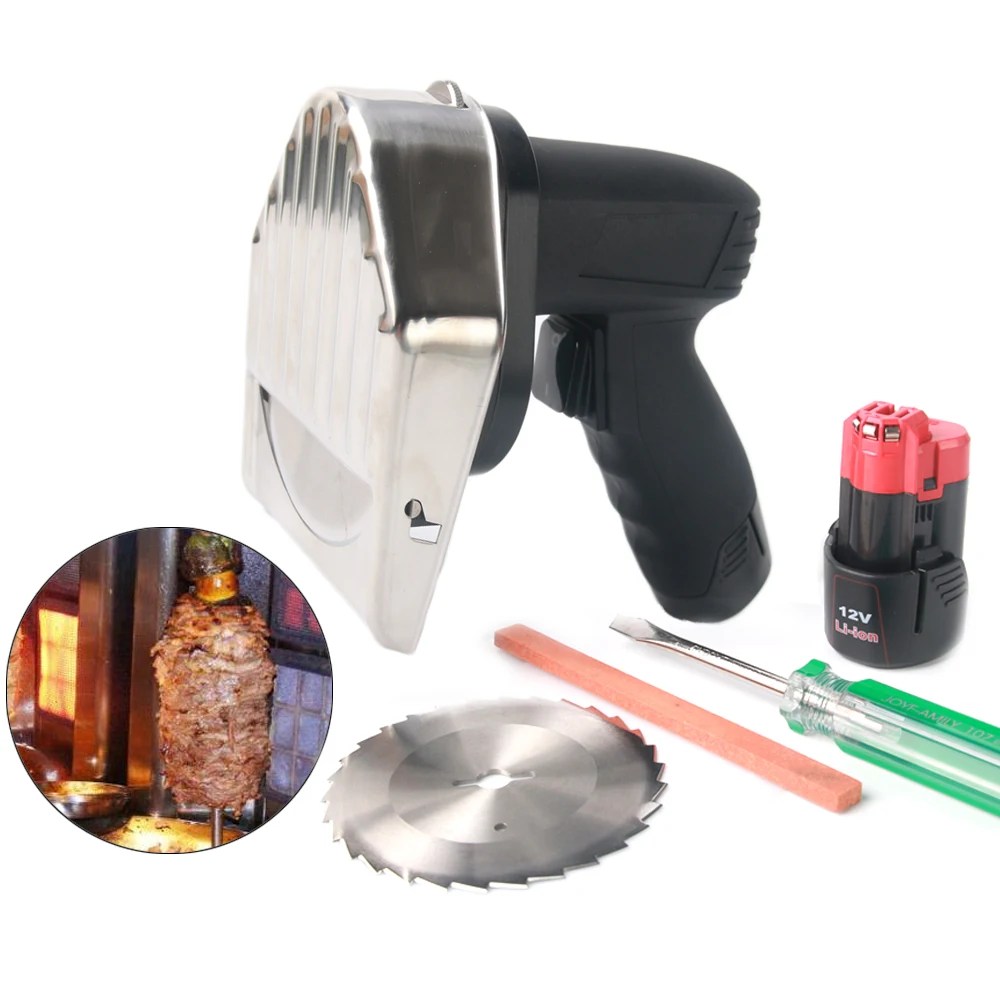 Кухонные ножи беспроводной слайсер для кебаба с батареей для мяса шаурма Донер Нож индейка Электрический гироскутер для резки мяса пищевая машина