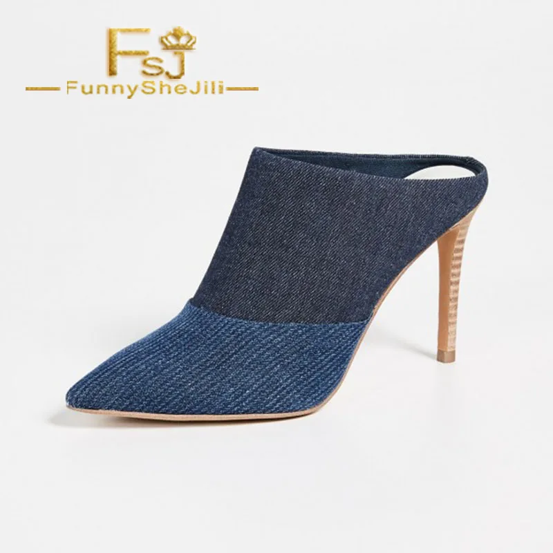 navy mule heels