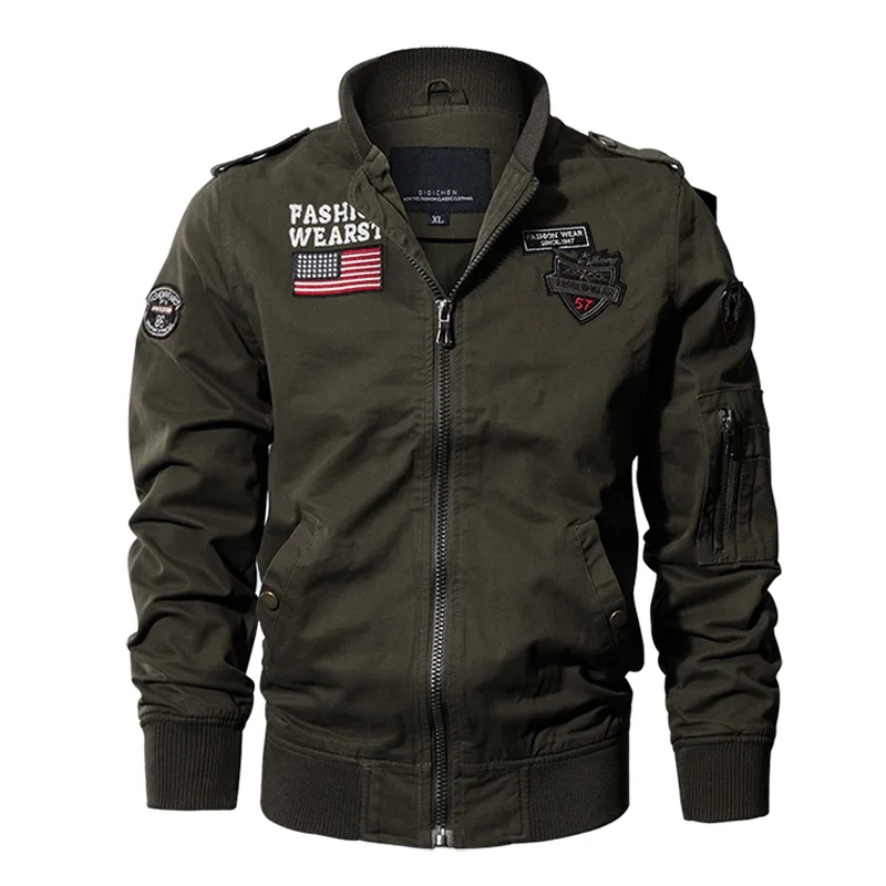 Military Airborne Pilot Jacket Men Tactical Flight Army Jacket Spring & Autumn Cargo Mens Jackets Motorcycle Cotton Coat Military Airborne Pilot Jacket Men Tactical Flight Army Jacket Spring & Autumn Cargo Mens Jackets Motorcycle Cotton Coat
